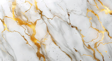 Elegant white marble texture with thin golden veins