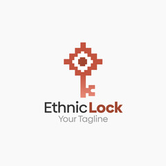 Ethnic Lock Logo Vector Template Design. Good for Business, Start up, Agency, and Organization