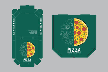 Pizza Box Design, Pizza Packaging Design, Pizza Box Design Template, Ready For Print.