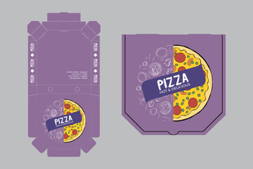 Pizza Box Design, Pizza Packaging Design, Pizza Box Design Template, Ready For Print.