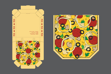 Pizza Box Design, Pizza Packaging Design, Pizza Box Design Template, Ready For Print.