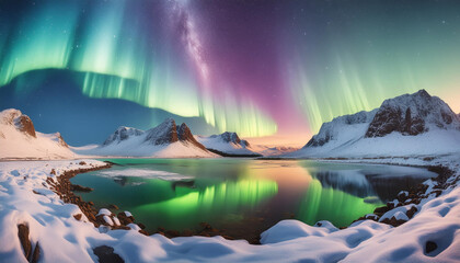 Fototapeta premium sunrise over the lake