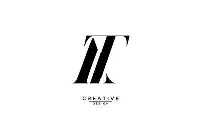 AT, TA, Abstract Letters Logo Monogram