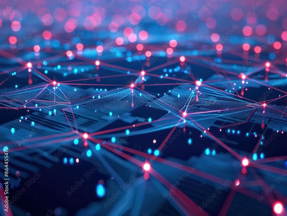 Poster minimal networking technology background big data connectivity software development wallpaper