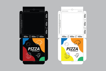 Pizza Box Design, Pizza Packaging Design, Pizza Box Design Template, Ready For Print.