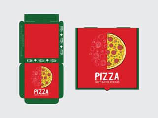 Pizza Box Design, Pizza Packaging Design, Pizza Box Design Template, Ready For Print.