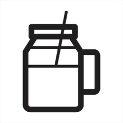 Smoothie jar icon isolated on background. Symbol, logo. Vector illustration
