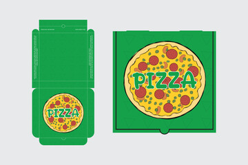 Pizza Box Design, Pizza Packaging Design, Pizza Box Design Template, Ready For Print.