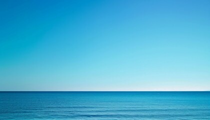 Obraz premium Clear blue sky offers a pure, uninterrupted canvas symbolizing peace and infinite possibilities