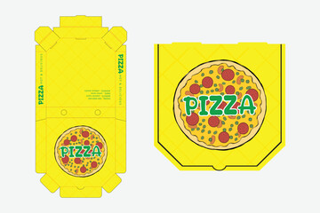 Pizza Box Design, Pizza Packaging Design, Pizza Box Design Template, Ready For Print.