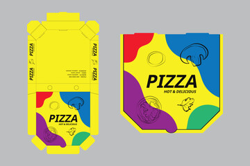 Pizza Box Design, Pizza Packaging Design, Pizza Box Design Template, Ready For Print.