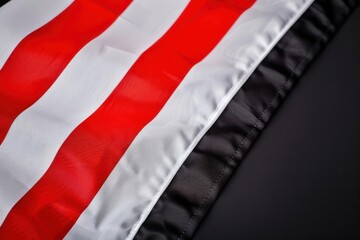 A closeup of the linesmans flag, with ample room for text on the banner