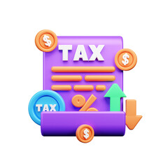 TAX 3d Illustration  Icon Pack