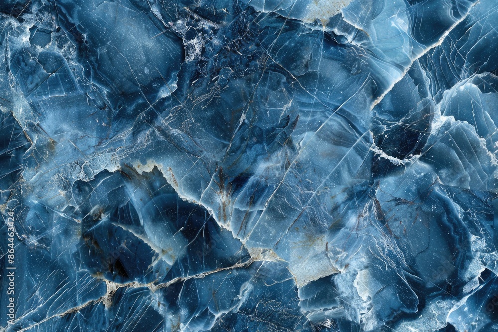 Poster a close-up shot of a blue marble surface with subtle texture and color variations
