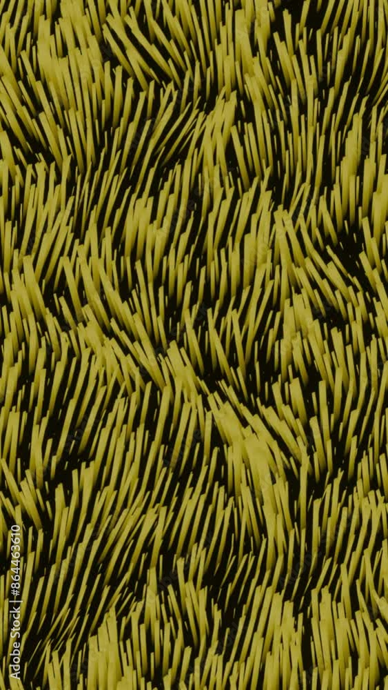 Poster background of moving wavy lines on surface. design. moving waves 3d field of grass or algae. field o