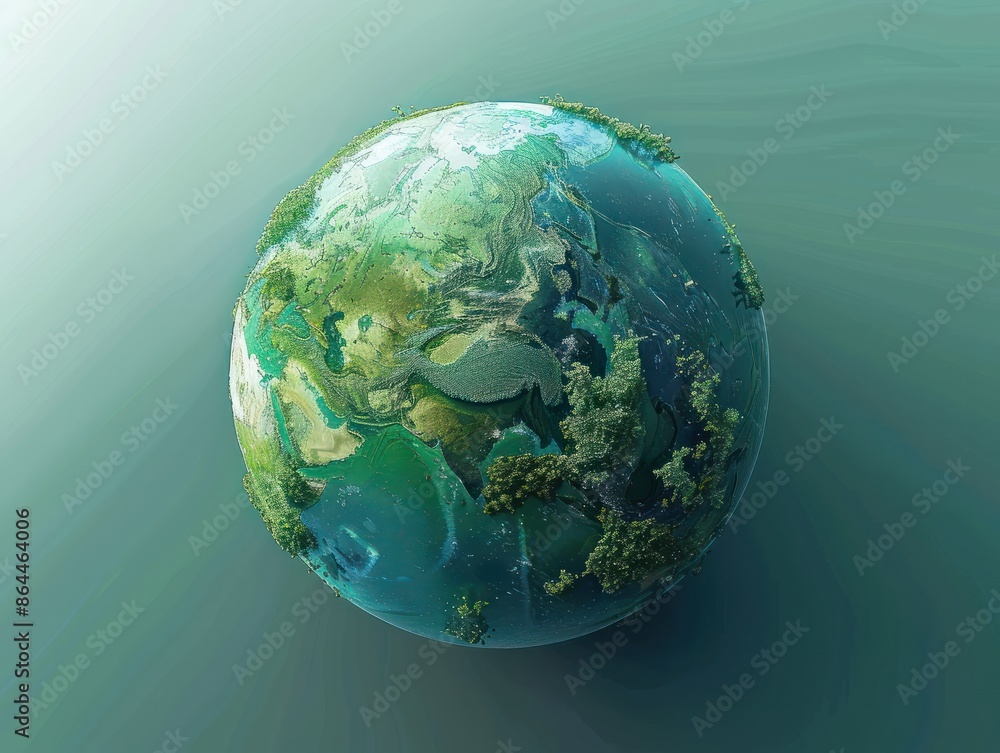 Aufkleber modern futuristic digital globe map background.ai generated image
