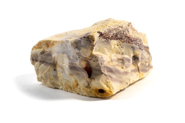 Pelitic Schist Rock isolated on white Background