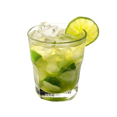 Caipirinha drink isolated on transparent background