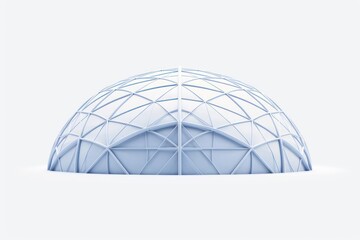 A sports dome with its futuristic design, isolated with ample copy space