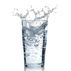 sparkling water isolated on transparent background