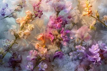 Close-up view of various colorful flowers arranged together, suitable for decoration or gift ideas