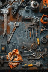 Tools of trade mechanic's workshop