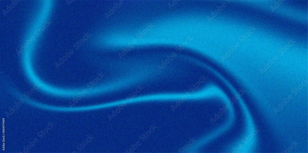 Poster blue gradient wave mesh background. smooth shiny satin texture, deep blue wave color flow abstract i