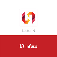 n attractive Letter N vector logo symbol.