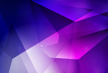 Dark Purple, Pink vector backdrop with lines, triangles.