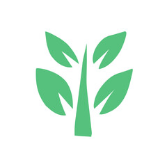 Obraz premium Flat green leaves collection.Vector illustration