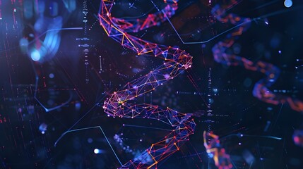 DNA Double Helix Over Circuit Board, Biotech and Genetic Data Concept