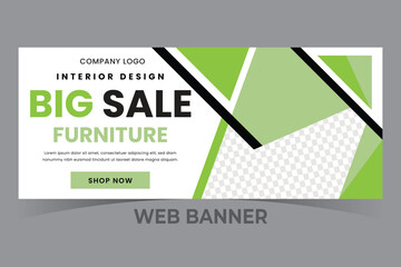 simple modern Furniture  sale  banner