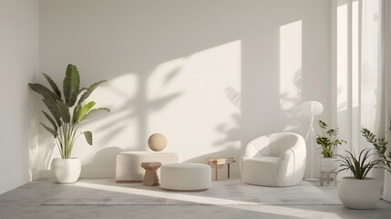 Bright and Minimalist Home Office Workspace Design Mockup