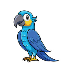 Cartoon blue macaw vector isolated © design master