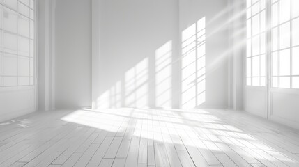 Fototapeta premium White Empty Room with Light