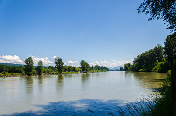 Fraser River at Langley Fort, Canada, BC.