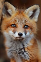 close-up of a fox. Selective focus