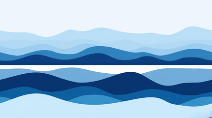 Naklejka premium Blue and white backgrounds with mountains and bodies of water in the foreground