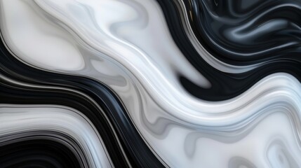 Fototapeta premium Flowing abstract monochrome background