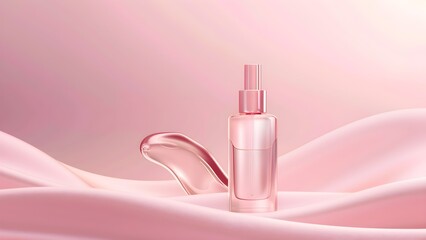 Pink cosmetic perfume for beauty brand