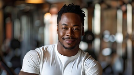 A man in a gym smiling.