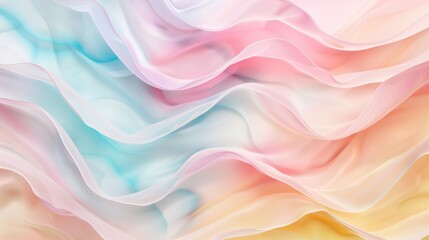 Obraz premium Vibrant abstract waves of pastel colors
