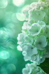close-up of a beautiful hydrangea. Selective focus