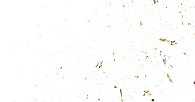 Gilded Wonder: Explore the Magic of a 3D Gold Stars Rain