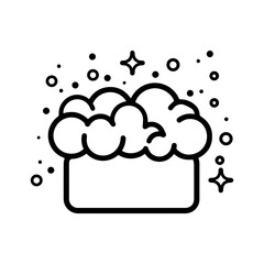 foam icon or modern line symbol. Vector line art and icon design with bold outline. Black and white Pixel Perfect minimalistic symbol isolated white background. Silhouette simple thin sign