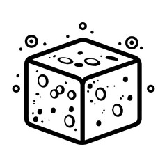 foam icon or modern line symbol. Vector line art and icon design with bold outline. Black and white Pixel Perfect minimalistic symbol isolated white background. Silhouette simple thin sign