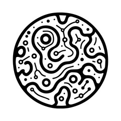 membrane icon or modern line symbol. Vector line art and icon design with bold outline. Black and white Pixel Perfect minimalistic symbol isolated white background. Silhouette simple thin sign