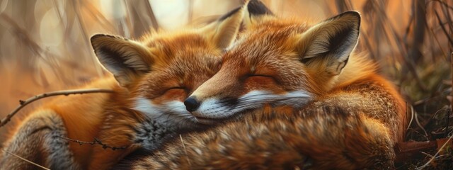 close-up of a fox. Selective focus