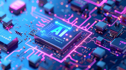 Obraz premium AI logo with 