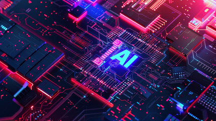 Obraz premium AI logo with 